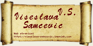 Višeslava Samčević vizit kartica
